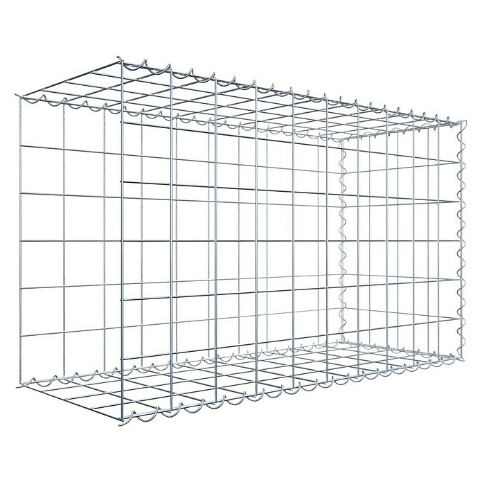 Gabiona Gabione Typ 2 (Zum Anbau in der Länge, 100 x 40 x 60 cm, Stahl, Maschenbreite: 100 mm, Maschenhöhe: 100 mm, Spirale) | BAUHAUS