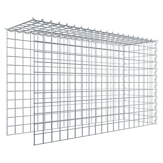 Gabiona Gabione Typ 4 (Zum Anbau in Länge & Höhe, 100 x 30 x 60 cm, Stahl, Maschenbreite: 50 mm, Maschenhöhe: 50 mm, Spirale) | BAUHAUS