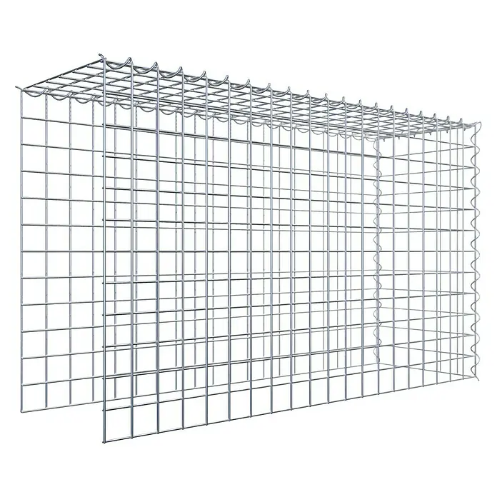 Gabiona Gabione Typ 4 - Zum Anbau in Länge & Höhe, 100 x 30 x 60 cm, Stahl, Maschenbreite: 50 mm, Maschenhöhe: 50 mm, Spirale - Gitterbox aus Drahtgeflecht für Gabionen, ideal für den Gartenbau und Landschaftsbau. Robuste Konstruktion für vielfältige Anwendungen.