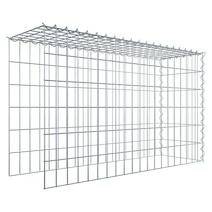 Gabiona Gabione Typ 4 (Zum Anbau in Länge & Höhe, 100 x 30 x 60 cm, Stahl, Maschenbreite: 50 mm, Maschenhöhe: 100 mm, Spirale) | BAUHAUS