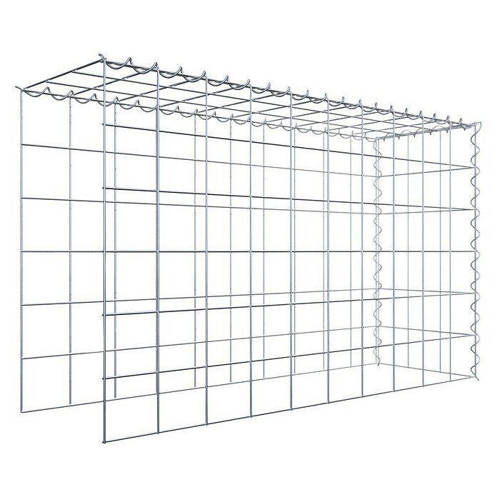 Gabiona Gabione Typ 4 (Zum Anbau in Länge & Höhe, 100 x 30 x 60 cm, Stahl, Maschenbreite: 100 mm, Maschenhöhe: 100 mm, Spirale) | BAUHAUS