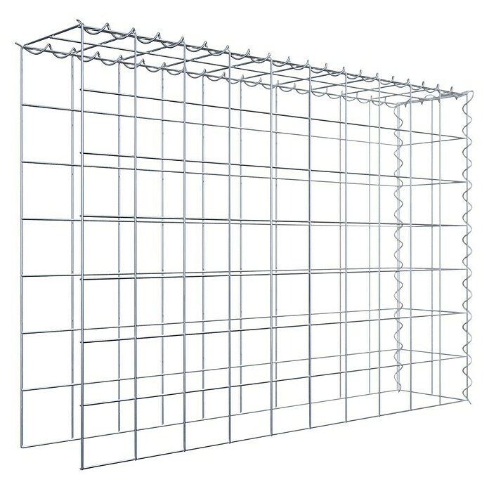 Gabiona Gabione Typ 4 (Zum Anbau in Länge & Höhe, 100 x 20 x 70 cm, Stahl, Maschenbreite: 100 mm, Maschenhöhe: 100 mm, Spirale) | BAUHAUS