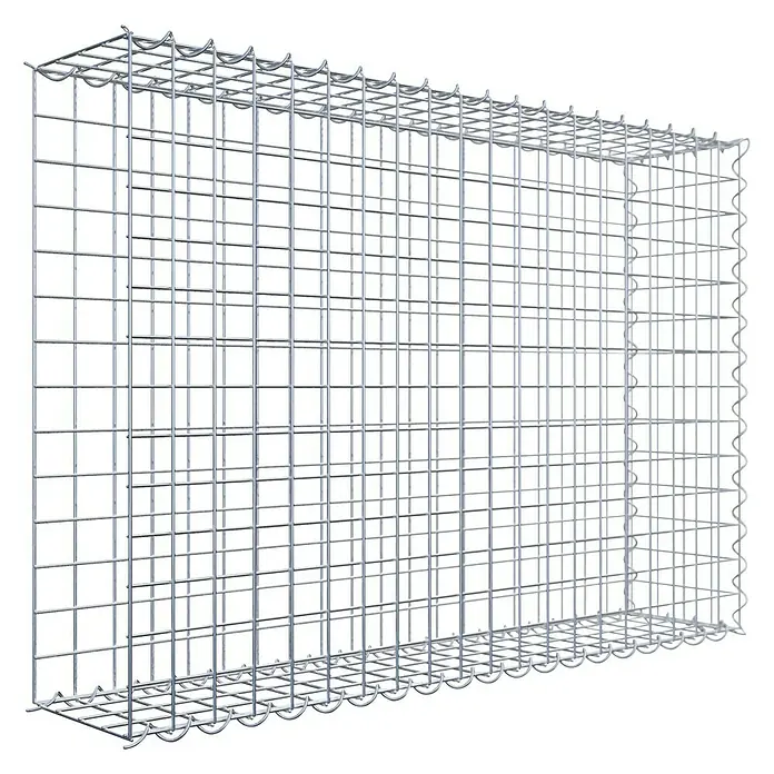 Gabiona Gabione Typ 2 - Zum Anbau in der Länge, 100 x 20 x 70 cm, Stahl, Maschenbreite: 50 mm, Maschenhöhe: 50 mm, Spirale - Eine Drahtgitterbox, ideal für den Gartenbau oder als dekoratives Element. Das robuste Metallgitter bietet Stabilität und vielseitige Einsatzmöglichkeiten.
