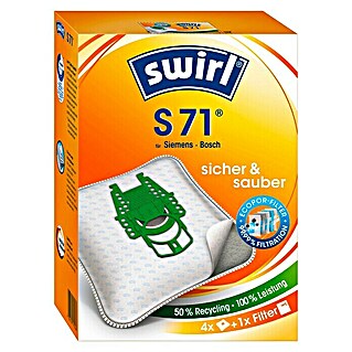 Swirl Staubsaugerbeutel S 71 (4 Stk., Passend für: Siemens Staubsauger)