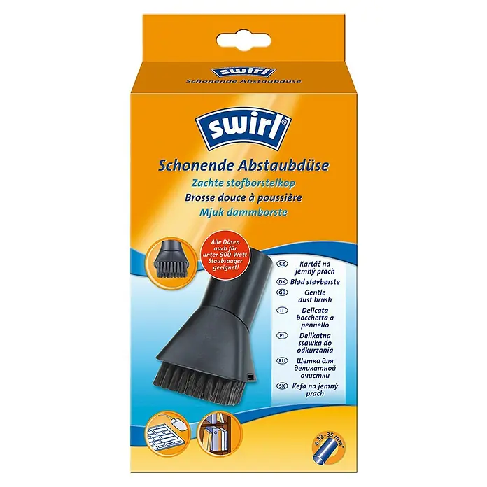 Swirl Staubsaugeraufsatz - Abstaubdüse, Passend für: Staubsaugerrohre mit Ø 32 - 35 mm - Staubsaugerdüse von Swirl: Schonende Bürste zur sanften Reinigung empfindlicher Oberflächen, ideal für Möbel und schwer zugängliche Stellen.