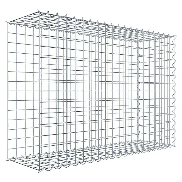 Gabiona Gabione Typ 2 - Zum Anbau in der Länge, 100 x 30 x 70 cm, Stahl, Maschenbreite: 50 mm, Maschenhöhe: 50 mm, Spirale - Drahtgitterkorb für Gabionenwände. Ideal für Gartenbau, Landschaftsbau und Hangbefestigung. Robustes Design.