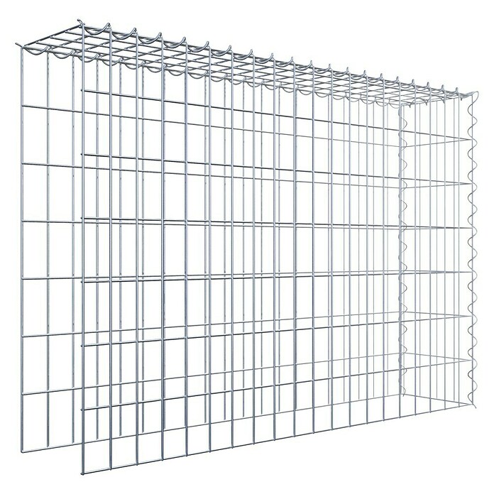 Gabiona Gabione Typ 4 (Zum Anbau in Länge & Höhe, 100 x 20 x 70 cm, Stahl, Maschenbreite: 50 mm, Maschenhöhe: 100 mm, Spirale) | BAUHAUS