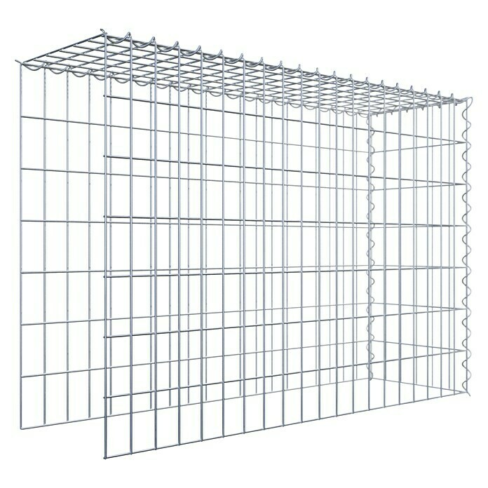 Gabiona Gabione Typ 4 (Zum Anbau in Länge & Höhe, 100 x 30 x 70 cm, Stahl, Maschenbreite: 50 mm, Maschenhöhe: 100 mm, Spirale) | BAUHAUS