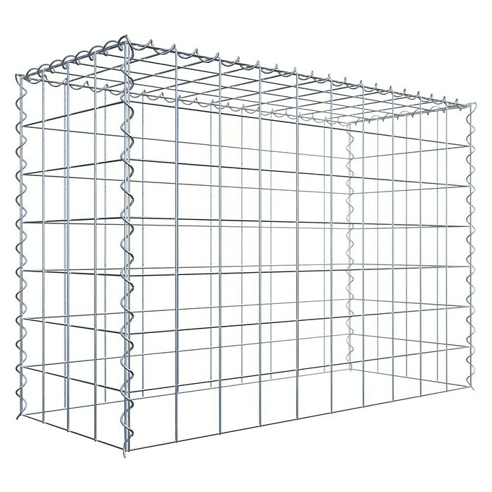 Gabiona Gabione Typ 3 (Zum Anbau in der Höhe, 100 x 40 x 70 cm, Stahl, Maschenbreite: 100 mm, Maschenhöhe: 100 mm, Spirale) | BAUHAUS