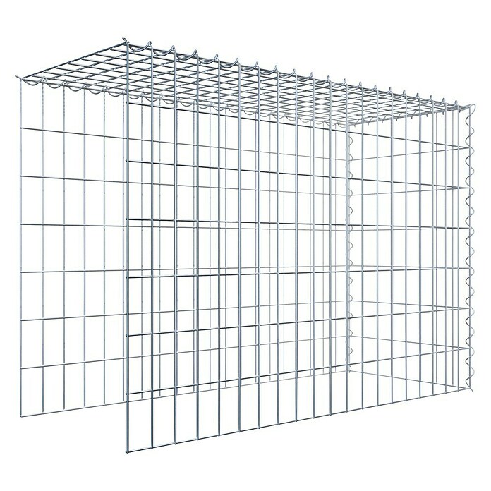 Gabiona Gabione Typ 4 (Zum Anbau in Länge & Höhe, 100 x 40 x 70 cm, Stahl, Maschenbreite: 50 mm, Maschenhöhe: 100 mm, Spirale) | BAUHAUS