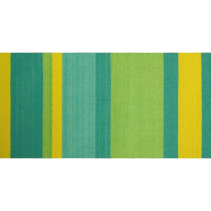 La Siesta Hängematte Brisa Kingsize - L x B: 400 x 180 cm, Lime - Nahaufnahme eines gestreiften Stoffes mit hellen Farben, perfekt für sommerliche Mode oder Wohnaccessoires.