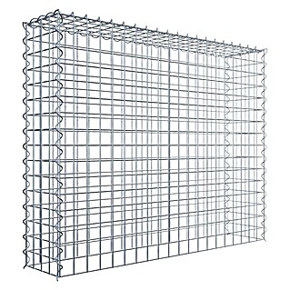 Gabiona Gabione Typ 3 (Zum Anbau in der Höhe, 100 x 20 x 80 cm, Stahl, Maschenbreite: 50 mm, Maschenhöhe: 50 mm, Spirale)