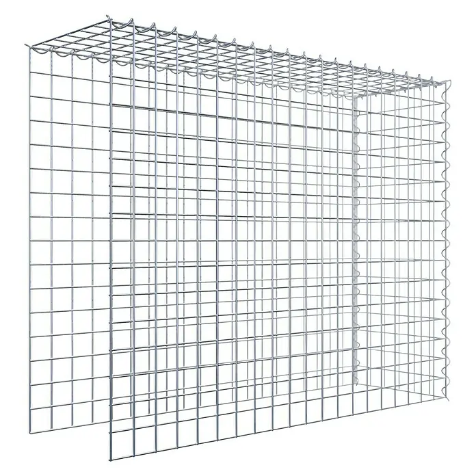 Gabiona Gabione Typ 4 - Zum Anbau in Länge & Höhe, 100 x 30 x 80 cm, Stahl, Maschenbreite: 50 mm, Maschenhöhe: 50 mm, Spirale - Metallgitterbox zur Befüllung mit Steinen. Die Gabione dient als Stützmauer oder dekoratives Element im Garten- und Landschaftsbau.