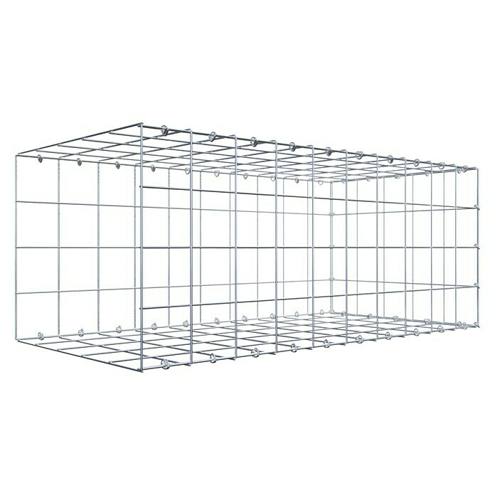 Gabiona Gabione Typ 2 (Zum Anbau in der Länge, 100 x 50 x 40 cm, Stahl, Maschenbreite: 100 mm, Maschenhöhe: 100 mm, C-Ring) | BAUHAUS