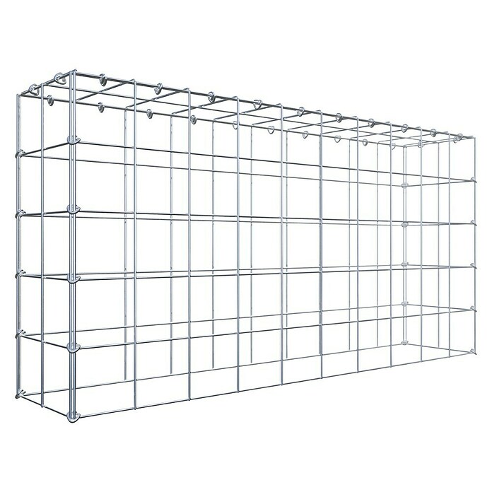 Gabiona Gabione Typ 3 (Zum Anbau in der Höhe, 100 x 20 x 50 cm, Stahl, Maschenbreite: 100 mm, Maschenhöhe: 100 mm, C-Ring) | BAUHAUS
