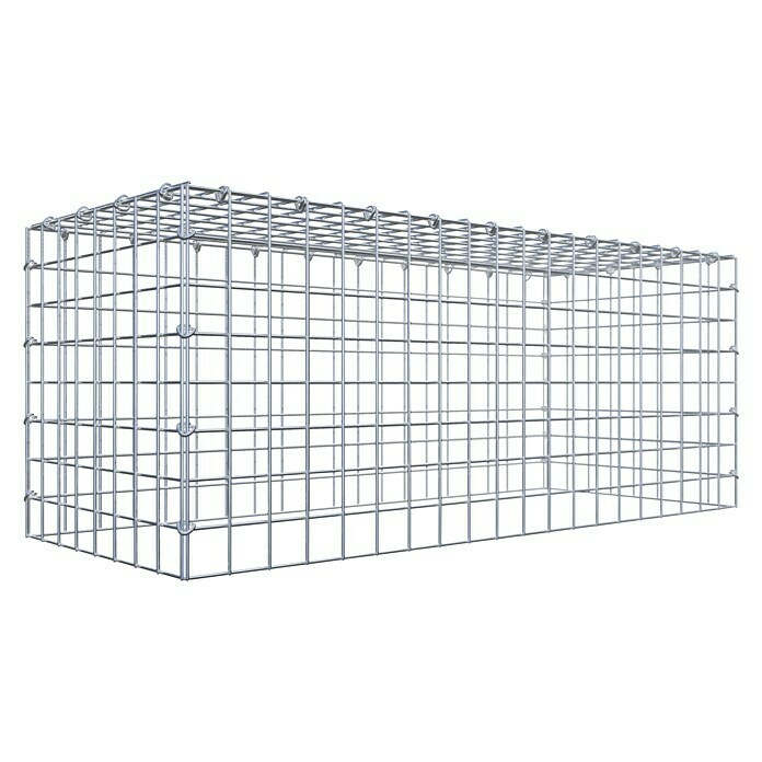 Gabiona Gabione Typ 3 (Zum Anbau in der Höhe, 100 x 40 x 40 cm, Stahl, Maschenbreite: 50 mm, Maschenhöhe: 50 mm, C-Ring) | BAUHAUS