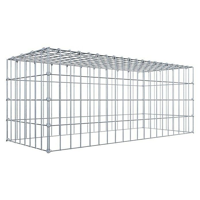 Gabiona Gabione Typ 3 (Zum Anbau in der Höhe, 100 x 40 x 40 cm, Stahl, Maschenbreite: 50 mm, Maschenhöhe: 100 mm, C-Ring) | BAUHAUS