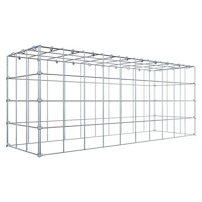 Gabiona Gabione Typ 3 (Zum Anbau in der Höhe, 100 x 30 x 40 cm, Stahl, Maschenbreite: 100 mm, Maschenhöhe: 100 mm, C-Ring) | BAUHAUS