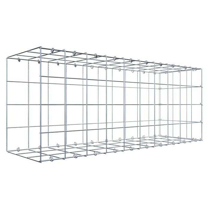 Gabiona Gabione Typ 2 (Zum Anbau in der Länge, 100 x 30 x 40 cm, Stahl, Maschenbreite: 100 mm, Maschenhöhe: 100 mm, C-Ring) | BAUHAUS