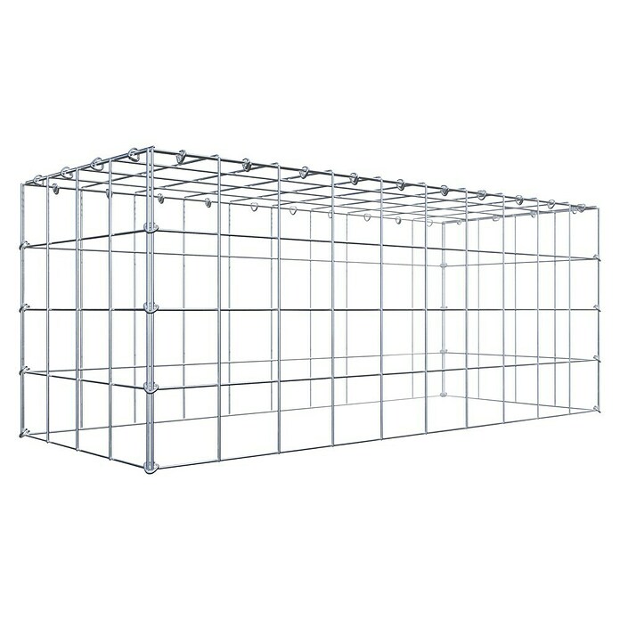 Gabiona Gabione Typ 3 (Zum Anbau in der Höhe, 100 x 40 x 40 cm, Stahl, Maschenbreite: 100 mm, Maschenhöhe: 100 mm, C-Ring) | BAUHAUS