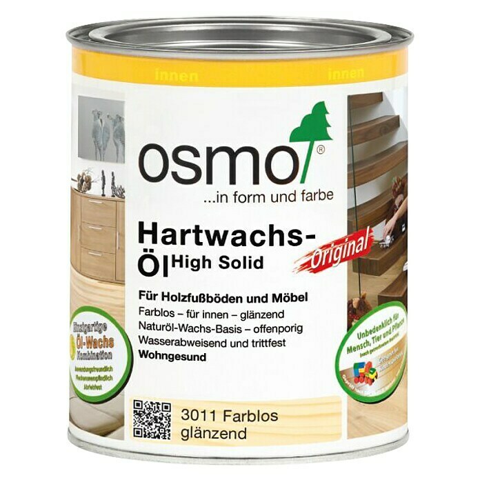 Osmo High Solid Hartwachsöl Original (Farblos, 750 ml, Glänzend)