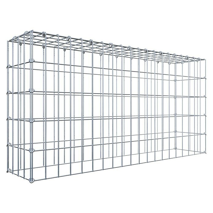 Gabiona Gabione Typ 3 (Zum Anbau in der Höhe, 100 x 20 x 50 cm, Stahl, Maschenbreite: 50 mm, Maschenhöhe: 100 mm, C-Ring) | BAUHAUS