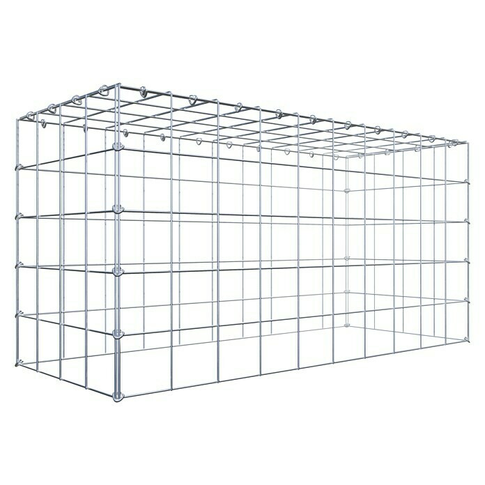 Gabiona Gabione Typ 3 (Zum Anbau in der Höhe, 100 x 40 x 50 cm, Stahl, Maschenbreite: 100 mm, Maschenhöhe: 100 mm, C-Ring) | BAUHAUS