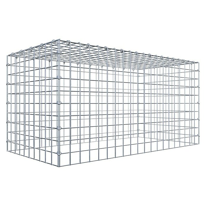 Gabiona Gabione Typ 3 (Zum Anbau in der Höhe, 100 x 50 x 50 cm, Stahl, Maschenbreite: 50 mm, Maschenhöhe: 50 mm, C-Ring) | BAUHAUS