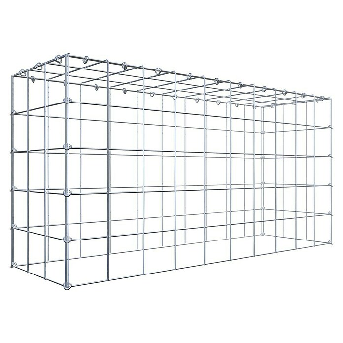 Gabiona Gabione Typ 3 (Zum Anbau in der Höhe, 100 x 30 x 50 cm, Stahl, Maschenbreite: 100 mm, Maschenhöhe: 100 mm, C-Ring) | BAUHAUS
