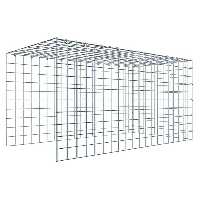 Gabiona Gabione Typ 4 (Zum Anbau in Länge & Höhe, 100 x 50 x 50 cm, Stahl, Maschenbreite: 50 mm, Maschenhöhe: 50 mm, C-Ring) | BAUHAUS