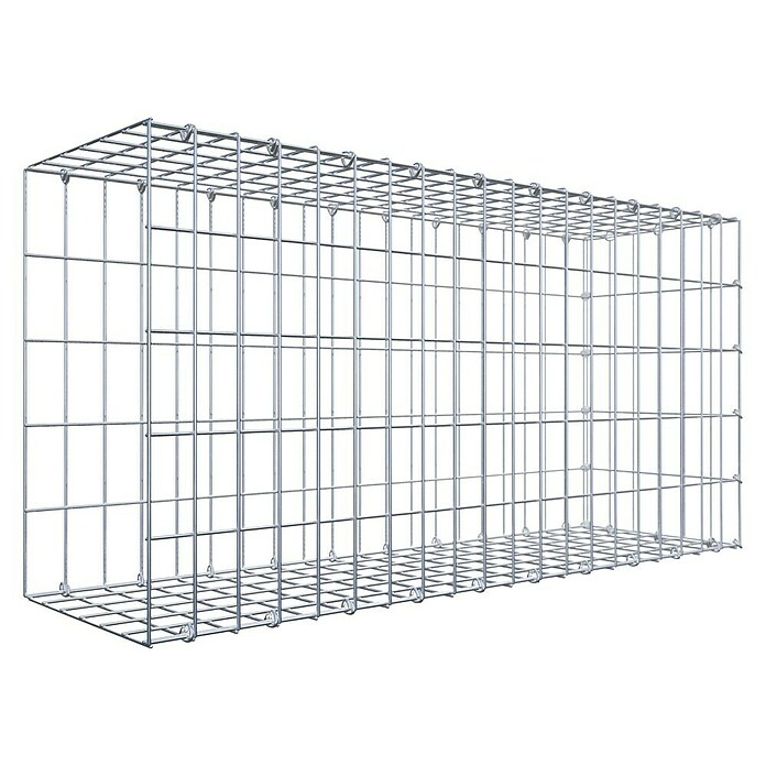 Gabiona Gabione Typ 2 (Zum Anbau in der Länge, 100 x 30 x 50 cm, Stahl, Maschenbreite: 50 mm, Maschenhöhe: 100 mm, C-Ring) | BAUHAUS