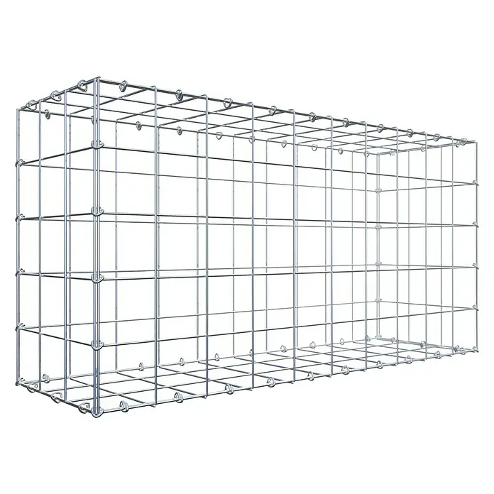 Gabiona Gabione - 100 x 30 x 50 cm, Stahl, Maschenbreite: 100 mm, Maschenhöhe: 100 mm - Dieser Artikel zeigt ein Drahtgitter Gabionenkorb in rechteckiger Form, ideal zur Befüllung mit Steinen oder Erde für den Garten.