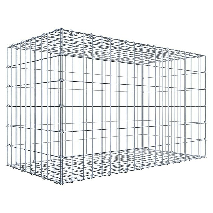 Gabiona Gabione (100 x 50 x 60 cm, Stahl, Maschenbreite: 50 mm, Maschenhöhe: 100 mm, C-Ring) | BAUHAUS