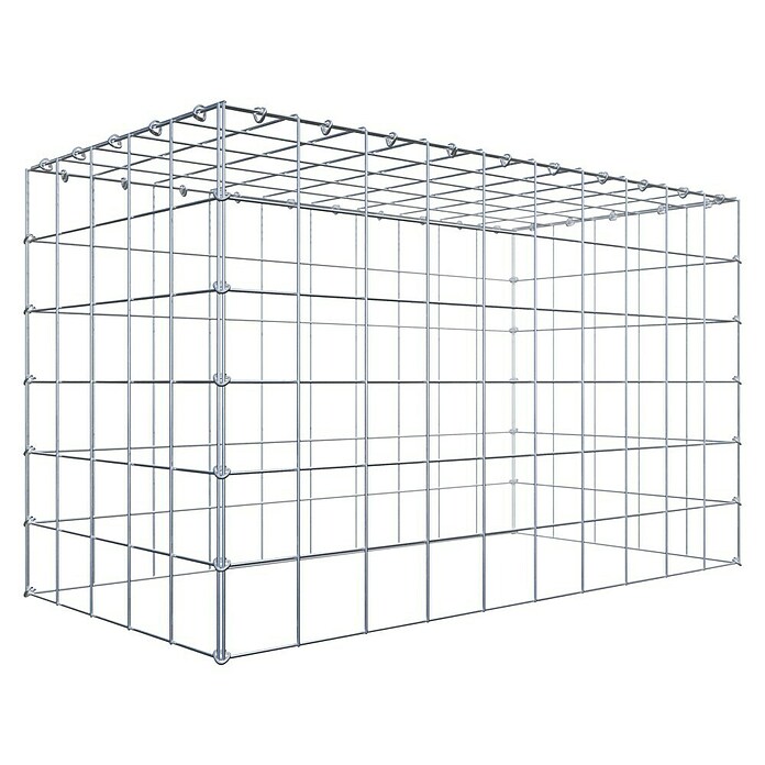 Gabiona Gabione Typ 3 (Zum Anbau in der Höhe, 100 x 50 x 60 cm, Stahl, Maschenbreite: 100 mm, Maschenhöhe: 100 mm, C-Ring) | BAUHAUS