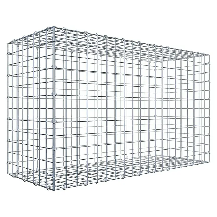 Gabiona Gabione - 100 x 40 x 60 cm, Stahl, Maschenbreite: 50 mm, Maschenhöhe: 50 mm - Metallgitterbox zur Befüllung mit Steinen, Gabione für den Gartenbau und Landschaftsbau. Stabil und langlebig.