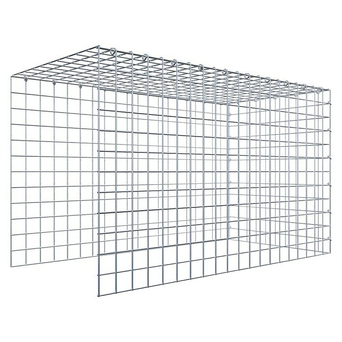 Gabiona Gabione Typ 4 (Zum Anbau in Länge & Höhe, 100 x 50 x 60 cm, Stahl, Maschenbreite: 50 mm, Maschenhöhe: 50 mm, C-Ring) | BAUHAUS