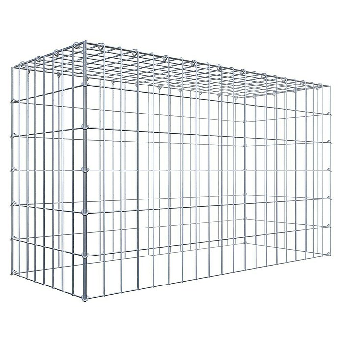 Gabiona Gabione Typ 3 (Zum Anbau in der Höhe, 100 x 40 x 60 cm, Stahl, Maschenbreite: 50 mm, Maschenhöhe: 100 mm, C-Ring) | BAUHAUS