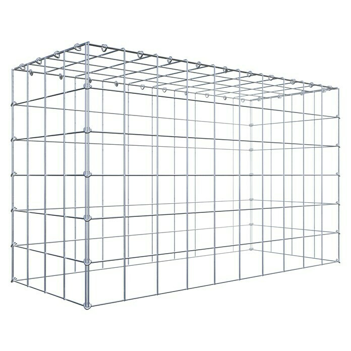 Gabiona Gabione Typ 3 (Zum Anbau in der Höhe, 100 x 40 x 60 cm, Stahl, Maschenbreite: 100 mm, Maschenhöhe: 100 mm, C-Ring) | BAUHAUS