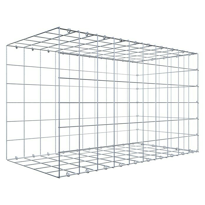 Gabiona Gabione Typ 2 (Zum Anbau in der Länge, 100 x 50 x 60 cm, Stahl, Maschenbreite: 100 mm, Maschenhöhe: 100 mm, C-Ring) | BAUHAUS