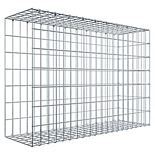 Gabiona Gabione Typ 2 (Zum Anbau in der Länge, 100 x 30 x 70 cm, Stahl, Maschenbreite: 50 mm, Maschenhöhe: 100 mm, C-Ring)