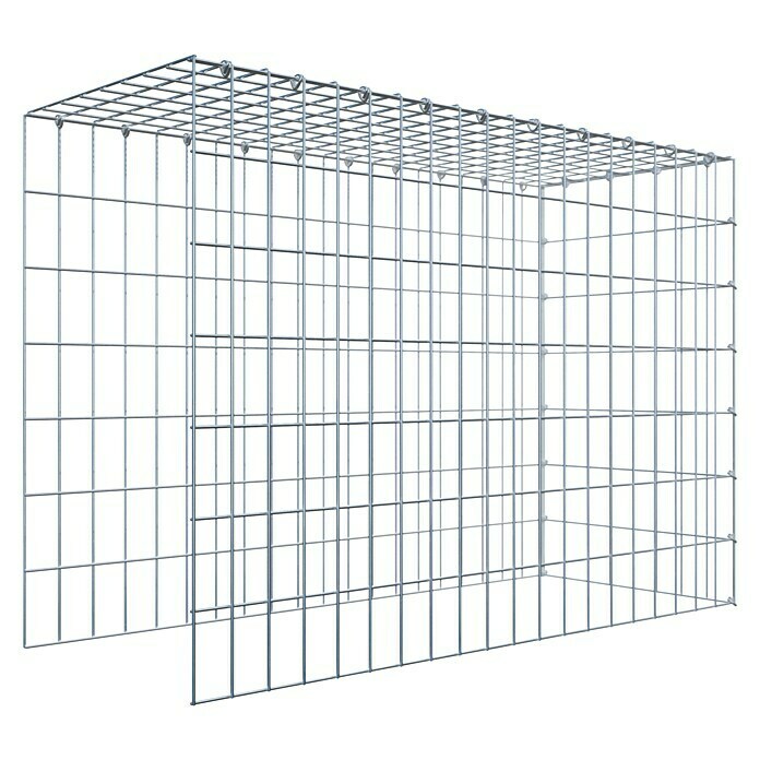 Gabiona Gabione Typ 4 (Zum Anbau in Länge & Höhe, 100 x 40 x 70 cm, Stahl, Maschenbreite: 50 mm, Maschenhöhe: 100 mm, C-Ring) | BAUHAUS