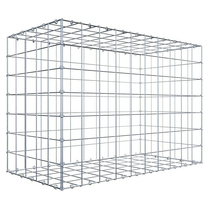 Gabiona Gabione (100 x 50 x 70 cm, Stahl, Maschenbreite: 100 mm, Maschenhöhe: 100 mm, C-Ring) | BAUHAUS