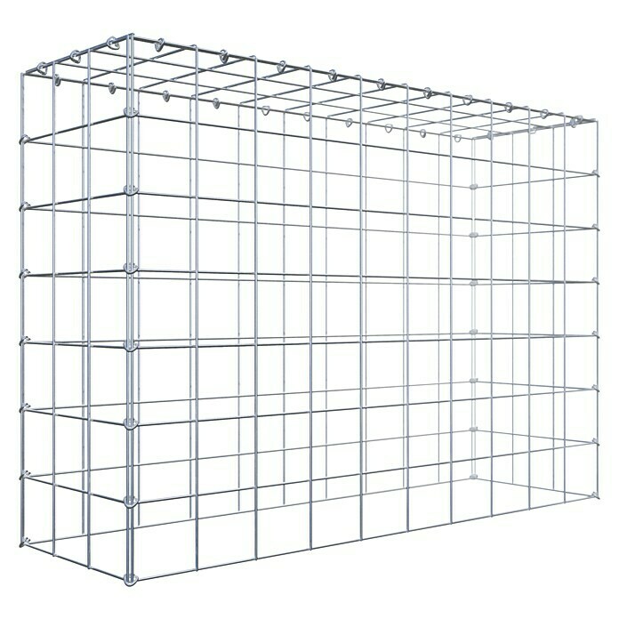Gabiona Gabione Typ 3 (Zum Anbau in der Höhe, 100 x 30 x 70 cm, Stahl, Maschenbreite: 100 mm, Maschenhöhe: 100 mm, C-Ring) | BAUHAUS