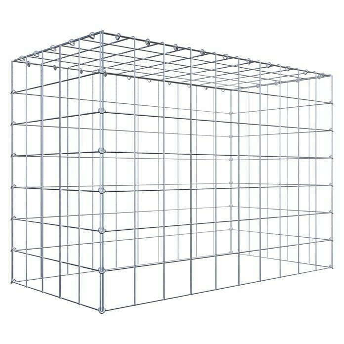 Gabiona Gabione Typ 3 (Zum Anbau in der Höhe, 100 x 50 x 70 cm, Stahl, Maschenbreite: 100 mm, Maschenhöhe: 100 mm, C-Ring) | BAUHAUS