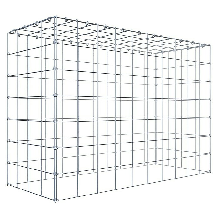 Gabiona Gabione Typ 3 (Zum Anbau in der Höhe, 100 x 40 x 70 cm, Stahl, Maschenbreite: 100 mm, Maschenhöhe: 100 mm, C-Ring) | BAUHAUS