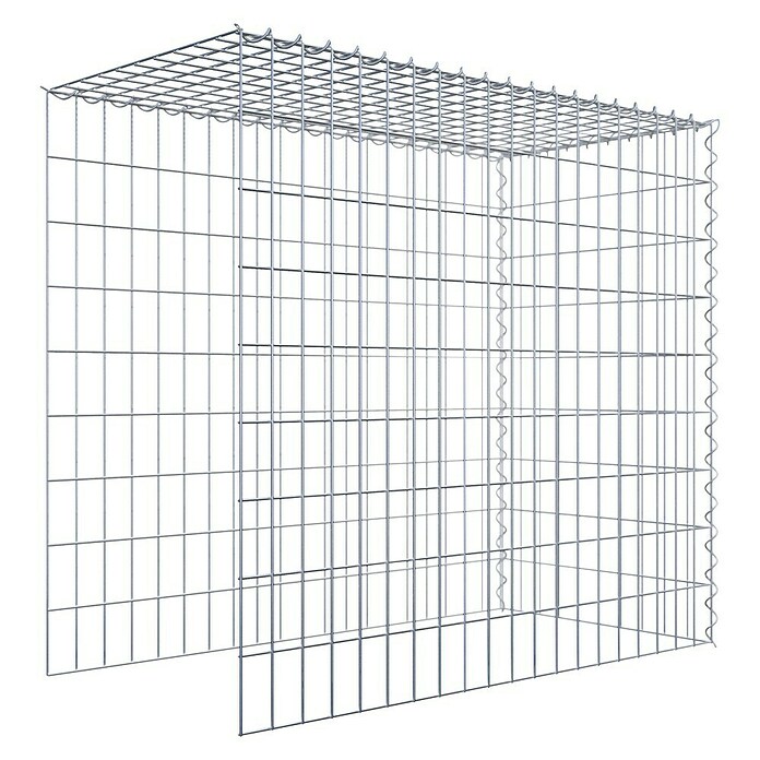 Gabiona Gabione Typ 4 (Zum Anbau in Länge & Höhe, 100 x 50 x 90 cm, Stahl, Maschenbreite: 50 mm, Maschenhöhe: 100 mm, Spirale) | BAUHAUS