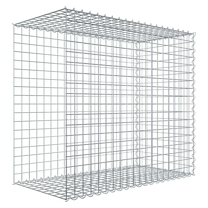 Gabiona Gabione Typ 2 - Zum Anbau in der Länge, 100 x 50 x 90 cm, Stahl, Maschenbreite: 50 mm, Maschenhöhe: 50 mm, Spirale - Drahtgitterbox zur vielseitigen Verwendung. Ideal für Lagerung und Dekoration, robust und stabil für den Innen- und Außenbereich.