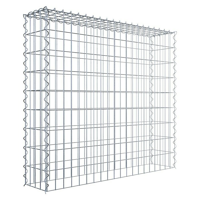 Gabiona Gabione Typ 3 (Zum Anbau in der Höhe, 100 x 20 x 90 cm, Stahl, Maschenbreite: 50 mm, Maschenhöhe: 100 mm, Spirale) | BAUHAUS