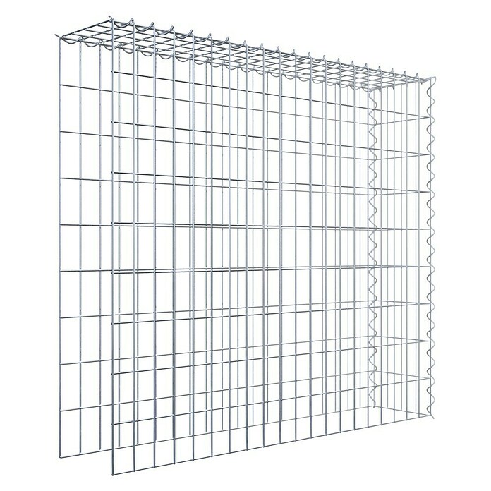 Gabiona Gabione Typ 4 (Zum Anbau in Länge & Höhe, 100 x 20 x 90 cm, Stahl, Maschenbreite: 50 mm, Maschenhöhe: 100 mm, Spirale) | BAUHAUS
