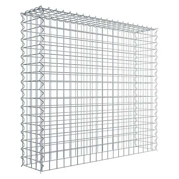 Gabiona Gabione Typ 3 - Zum Anbau in der Höhe, 100 x 20 x 90 cm, Stahl, Maschenbreite: 50 mm, Maschenhöhe: 50 mm, Spirale - Drahtgitterbox für Steine oder andere Materialien. Ideal für Gartenbau und Landschaftsgestaltung, robust und langlebig.